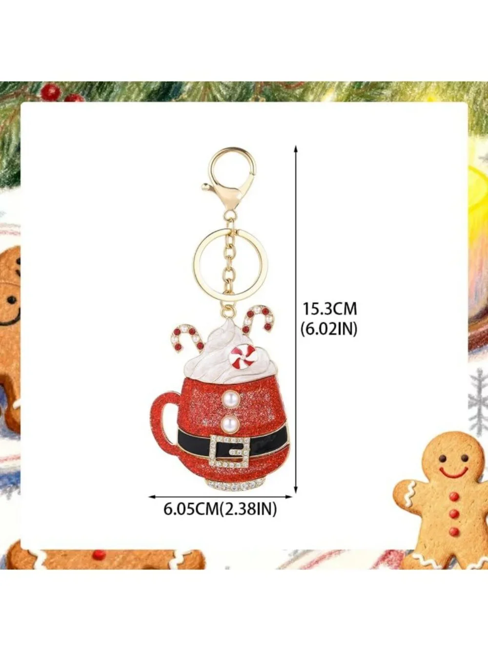 Festive Christmas Tree Nutcracker Bag Charm Keychain for Women - Holiday Gift